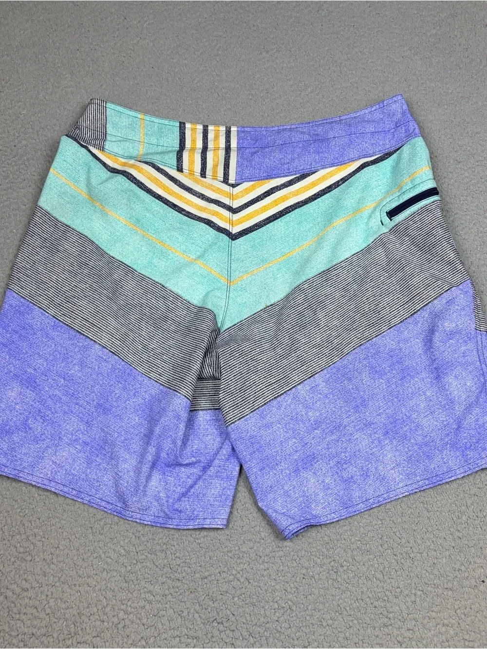Patagonia Board Shorts Men’s 36 Multicolor Striped Drawstring Swim Beach